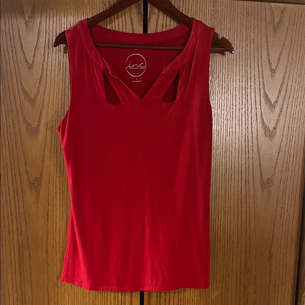 INC International Concepts Women's Bold Red Tank Top
